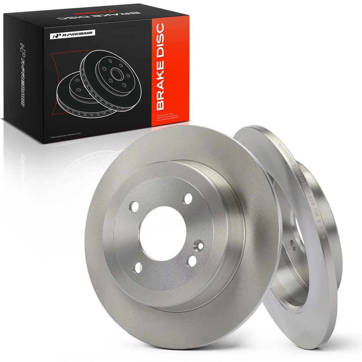 Set of 2 Rear Disc Brake Rotors for Dodge Attitude, Hyundai Accent (2012–2021) R-31612