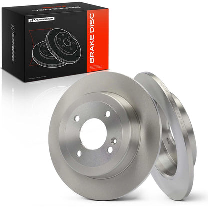 Set of 2 Rear Disc Brake Rotors for Dodge Attitude, Hyundai Accent (2012–2021) R-31612