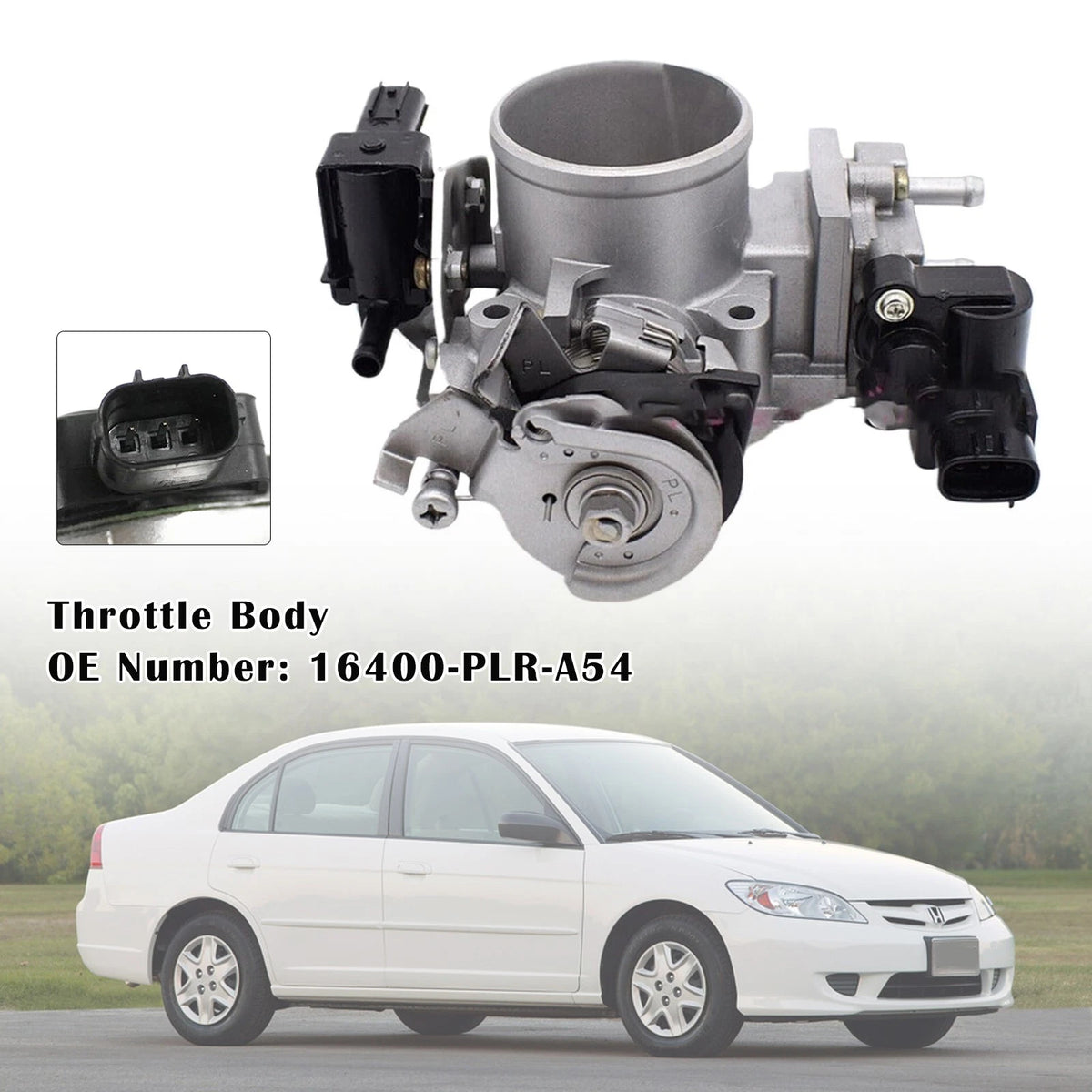 Throttle Body for Honda Civic 2001–2005 (16400-PLR-A54, 16400PLRA54)