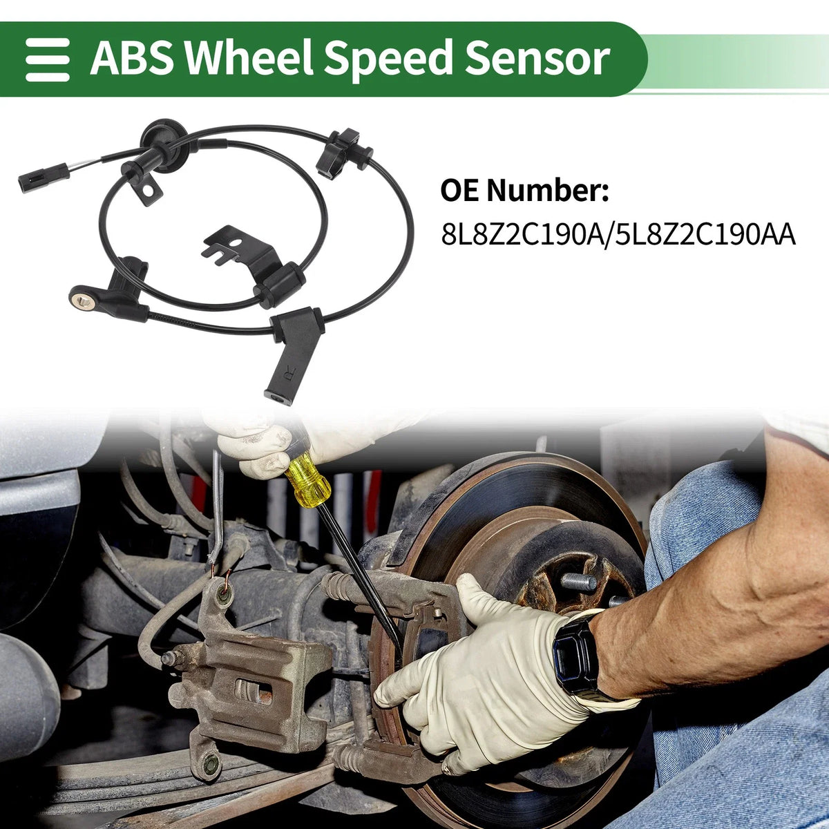ABS Wheel Speed Sensor No. 8L8Z2C190A for Ford Escape (2004–2008) Rear Right
