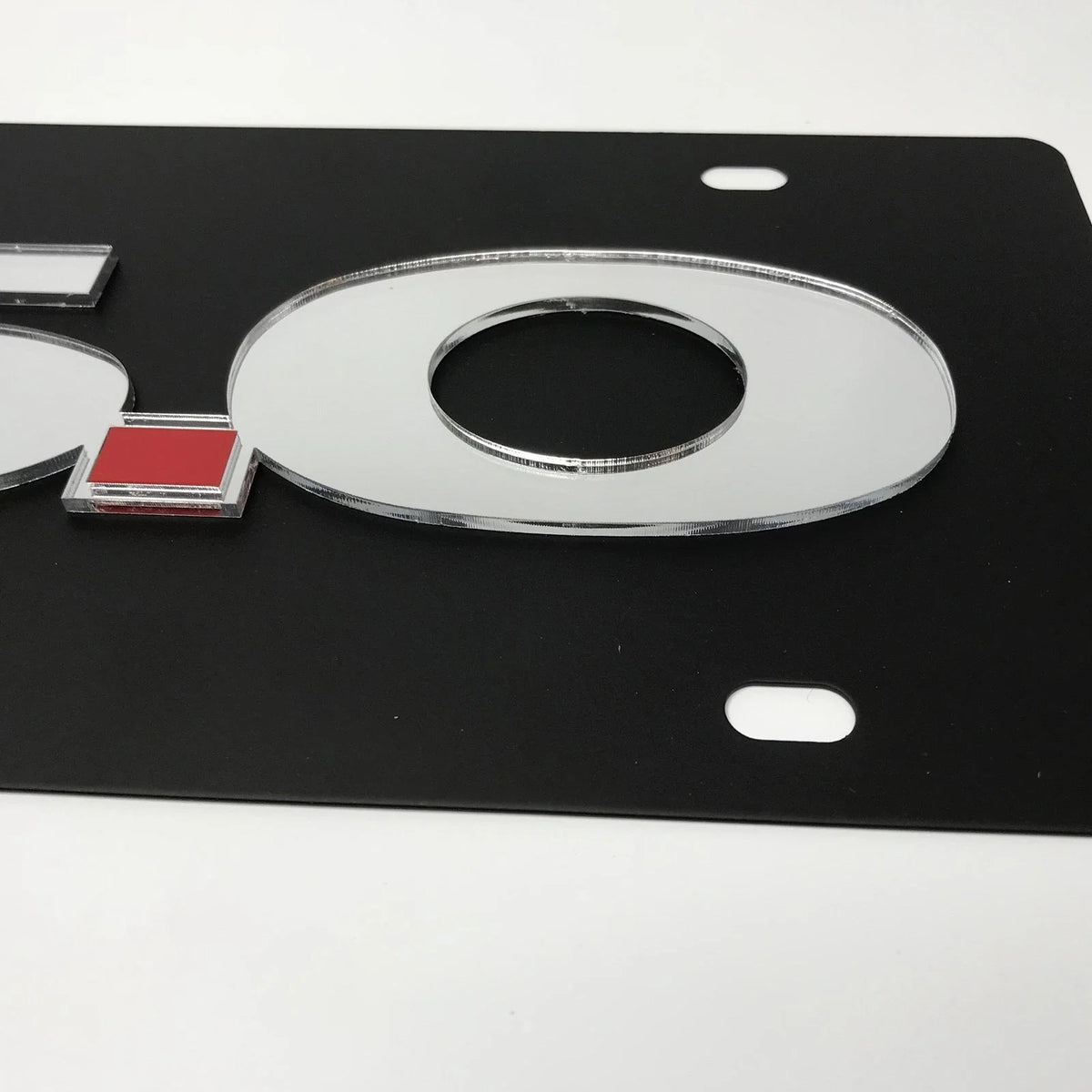 Mirrored Emblem License Plate Insert for Ford Mustang (2015–2023)