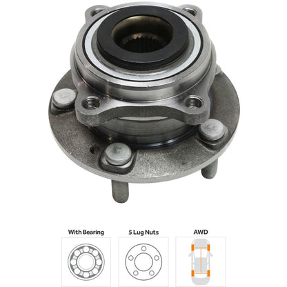 Wheel Hubs for Hyundai Santa Fe (2007–2018) Front or Rear 5 Lug with Bearing AWD