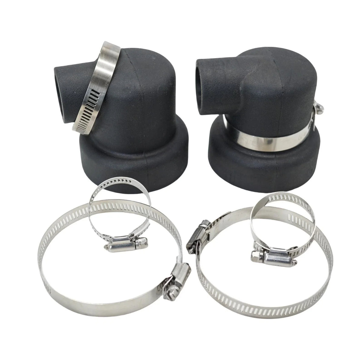 Set of 2 Heat Exchanger End Caps for Volvo (3186NP, 90°, 28mm & 70mm ID)