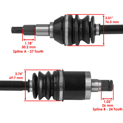 Rear CV Joint Axle for Can-Am (705502476, 705501898, 705502477, 705501897)