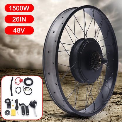 26" Rear Hub Motor Conversion Kit for E-Bike Fat Tire (48V 1500W)