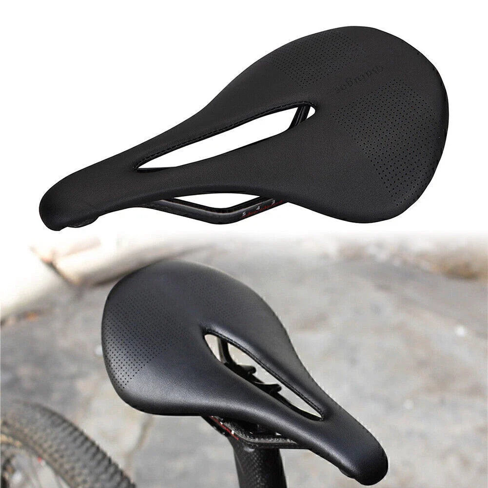EC90 Hollow Carbon PU Leather Bicycle Saddle for Road Bike