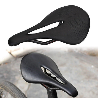 EC90 Hollow Carbon PU Leather Bicycle Saddle for Road Bike