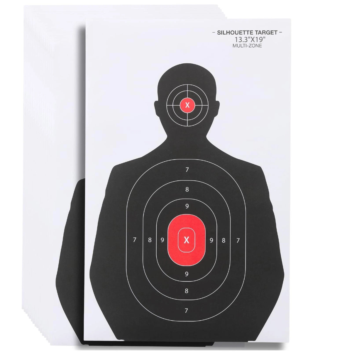 25 Pack Paper Shooting Targets for Large Silhouette (14x22 Inch)