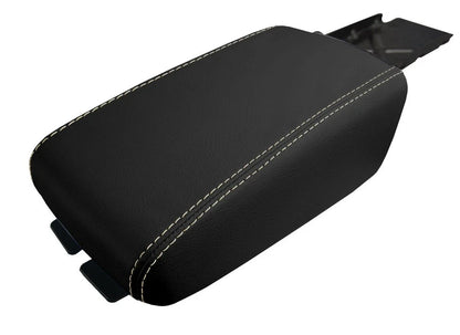 Leather Console Lid Armrest Cover for Nissan Altima (2005–2006) Beige Stitch