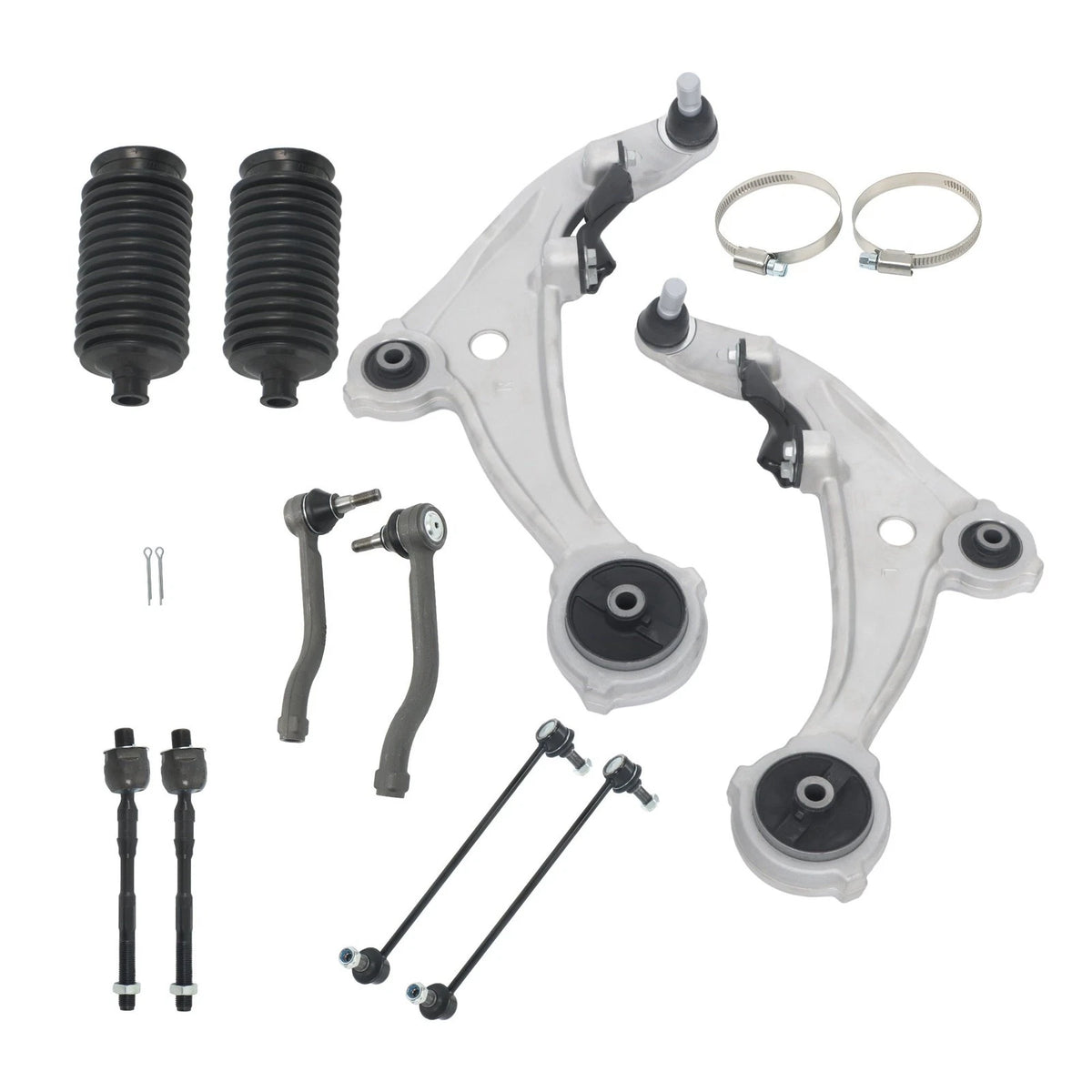 12X Suspension Control Arms Tie Rod Ends Sway Bar Kit for Nissan Altima (2007–2012) BCK65549K