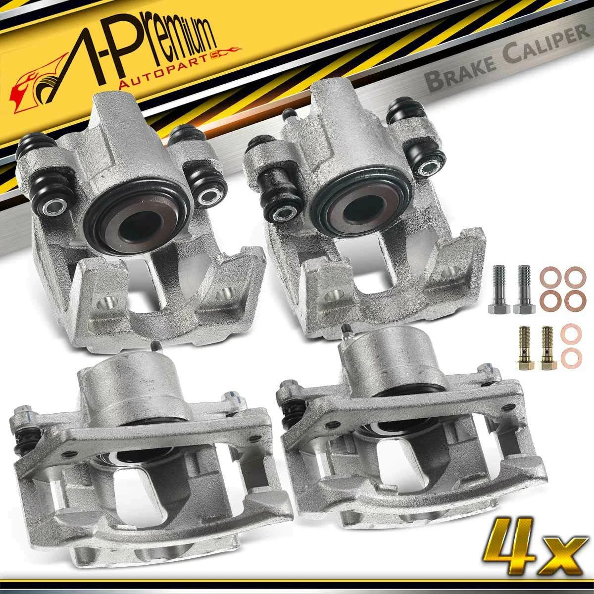 Set of 4 Brake Calipers for Jeep Liberty (2003–2007) SLB1743 SLB1742 5019986AA 5066428AA