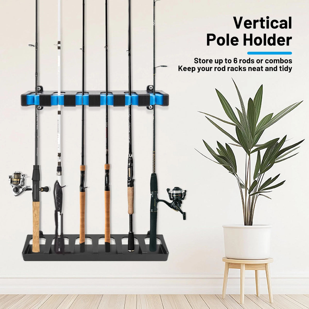 Fishing Rod Holder for Universal Use (3 inches x 12.5 x 2.3 inches)