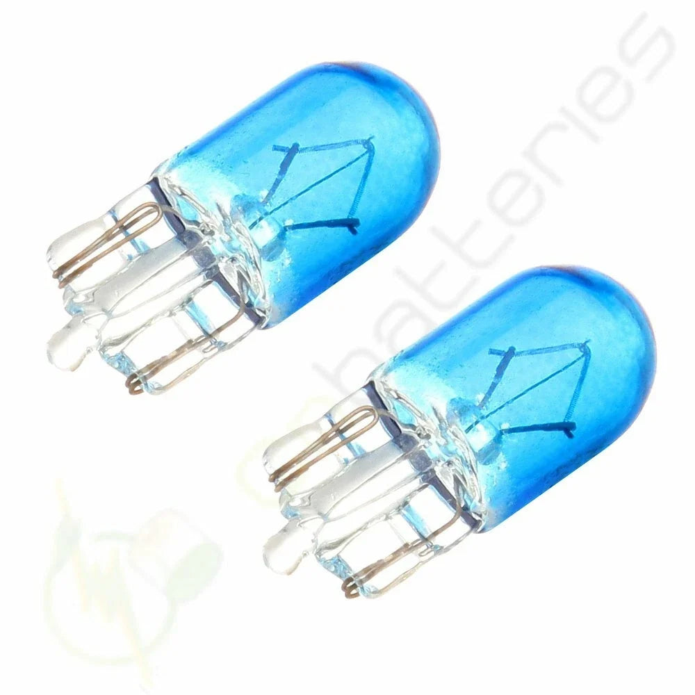 100Pcs T10 Blue Wedge Halogen Dash Light Bulbs W5W 194 168 158 for Cars