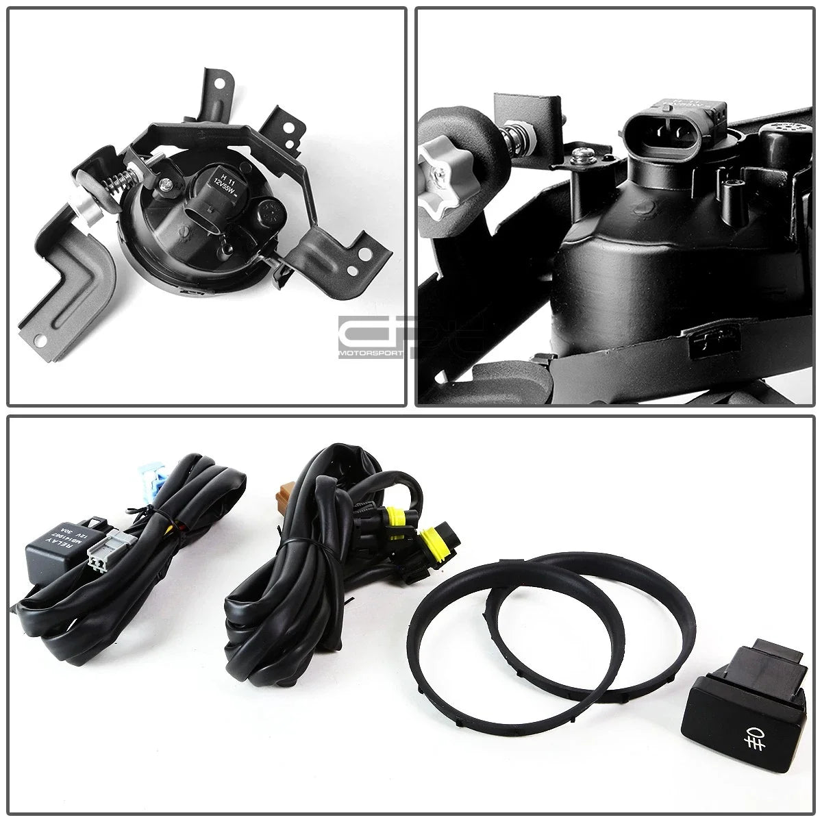 2X Smoke Lens Fog Light Lamp with Switch Wiring Bulb for Honda CR-V (2007–2009)