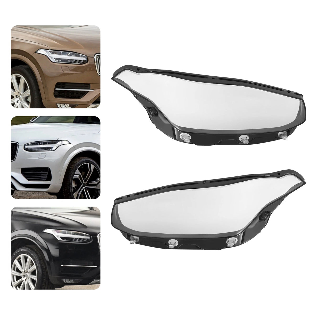 Pair of Headlight Lens Covers for Volvo XC90 (2015–2022)