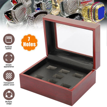 2X Wooden Display Case Box for Championship Rings