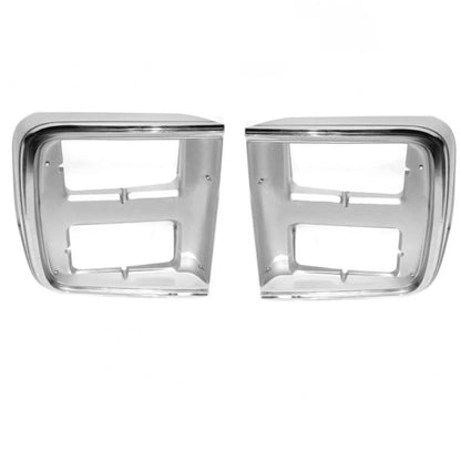 Set of 2 Headlight Bezels for Chevy G10/G20/G30 (1990–1991) MLX-PAIR-SHE931-96BL-CL360A50, GM2512124