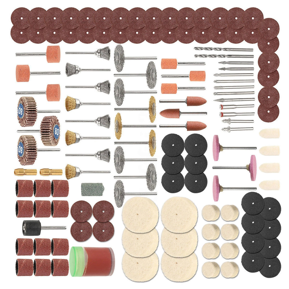 Set of 350 Metal Rotary Tool Accessories for Grinding Sanding Polishing