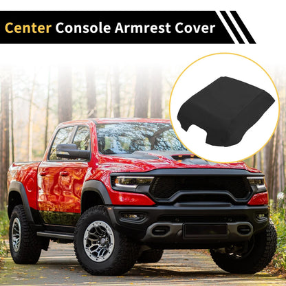Console Lid Armrest Cover for Ford F-150 (2015–2020) Microfiber Leather Black