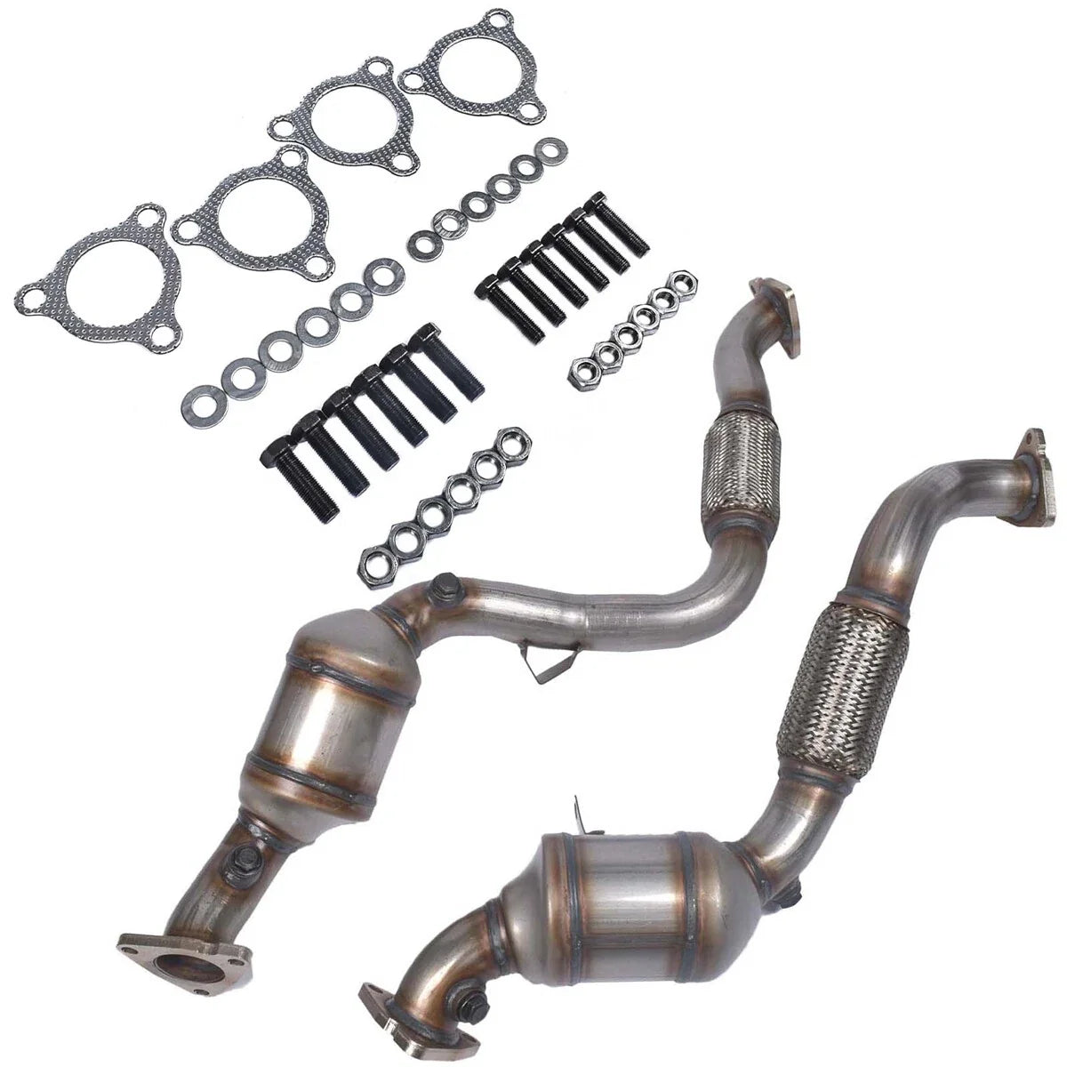 Pair of Front Catalytic Converters for Audi Q7 (2007–2009)