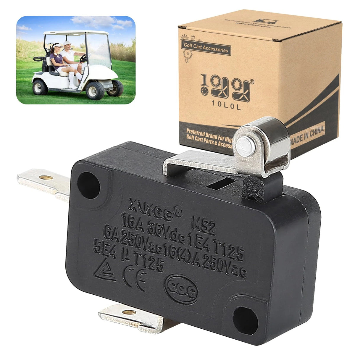 Accelerator Pedal Box Micro Switch for EZGO TXT (1994–Up) Black