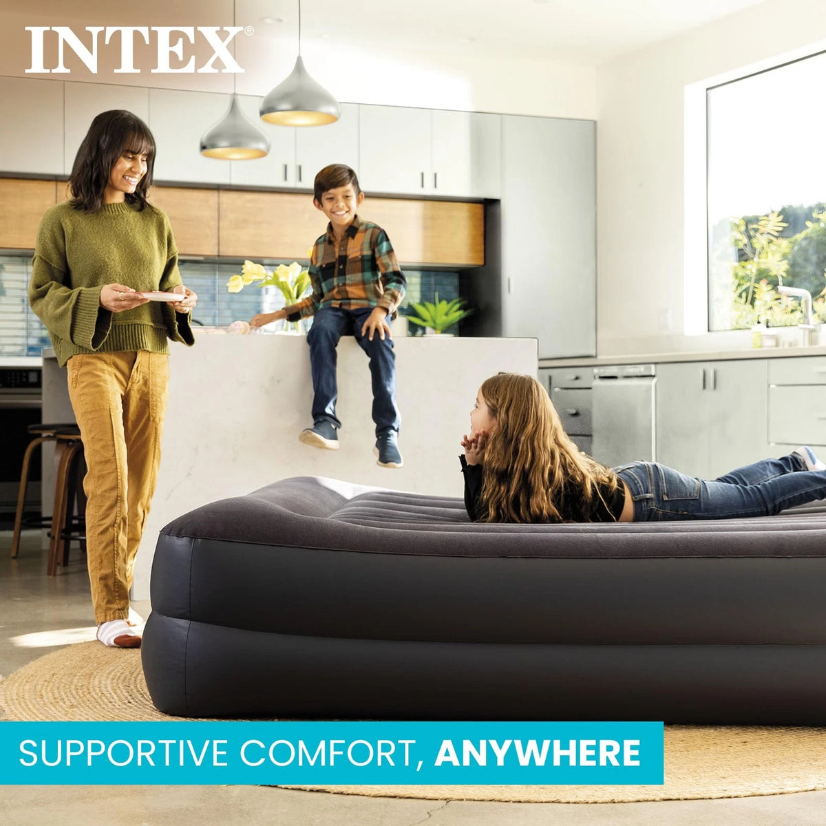 Raised Airbed Mattress for Intex Twin (Dura-Beam Plus)