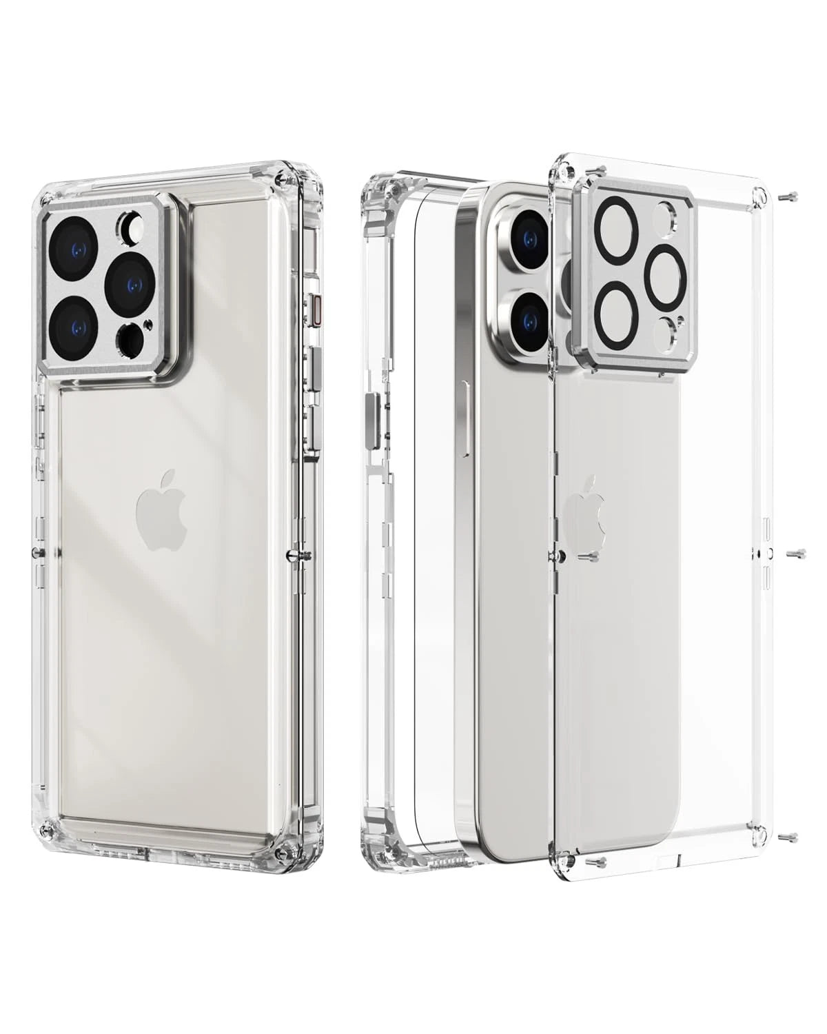 Hard PC Case for iPhone 15 Pro 6.1 Full Body Screen Protector Clear