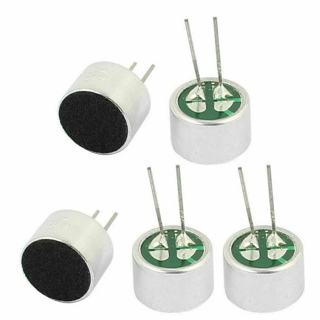 10X Electret Condenser Microphone Cylindrical High Sensitivity 9x7mm