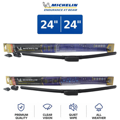 Set of 2 Wiper Blades for Kia (2002–2005) - Michelin Endurance XT Beam 24"