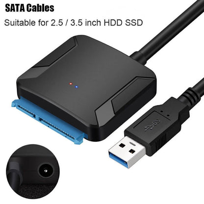 USB 3.0 to SATA III Hard Drive Adapter for HDD/SSD (2.5" & 3.5")