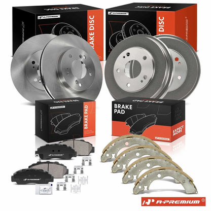 Set of 4 Disc Brake Rotors & Ceramic Pads for Honda CR-V (1997–2001)
