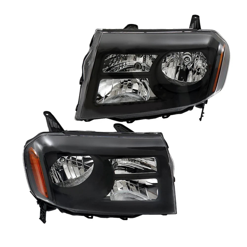 Headlight Assembly for Honda Pilot (2012–2015) Clear Black Driver+Passenger