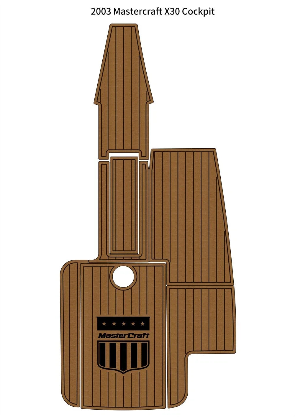 Cockpit Pad for Mastercraft X30 (2003) - EVA Foam Faux Teak Deck Mat