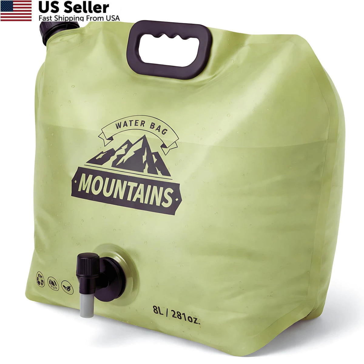 2X Collapsible 2 Gallon Camping Water Container