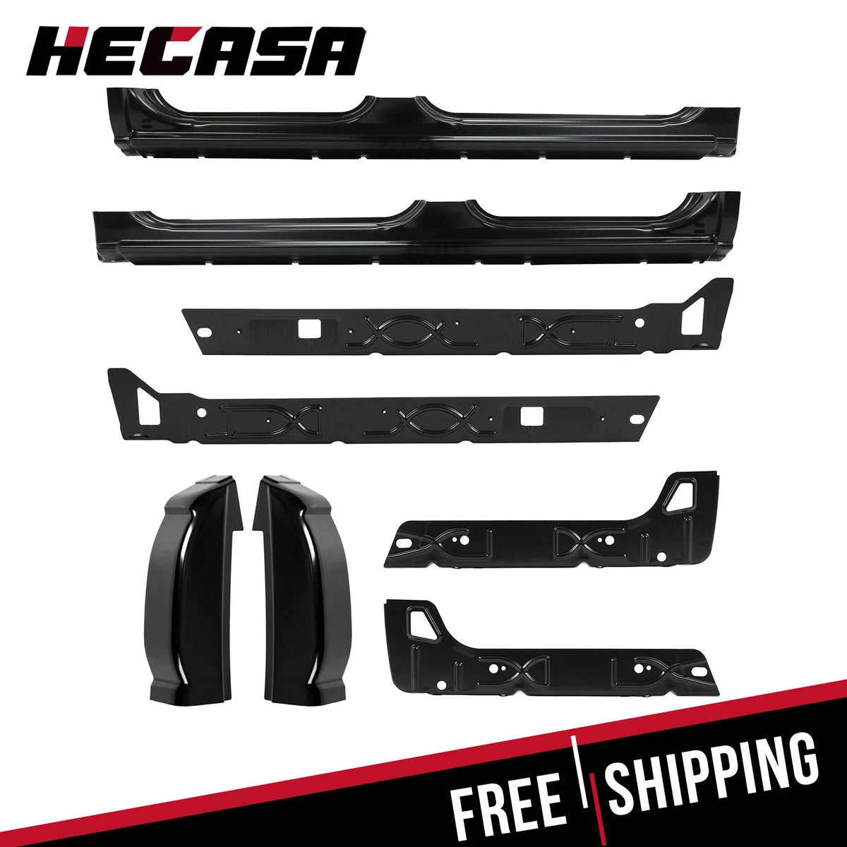 Set of 2 Outer Inner Rocker Panels & Cab Corners for Silverado Sierra 1500 (1999–2007)