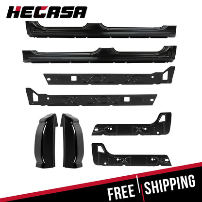 Set of 2 Outer Inner Rocker Panels & Cab Corners for Silverado Sierra 1500 (1999–2007)