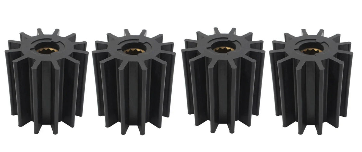 4X Water Pump Neoprene Impeller for Volvo Penta (3830459, Jabsco 17938-0001)