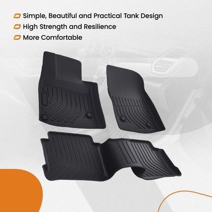 Set of 4 All-Weather TPE Floor Mats for Mazda 6 (2014–2017) Black Anti-Slip
