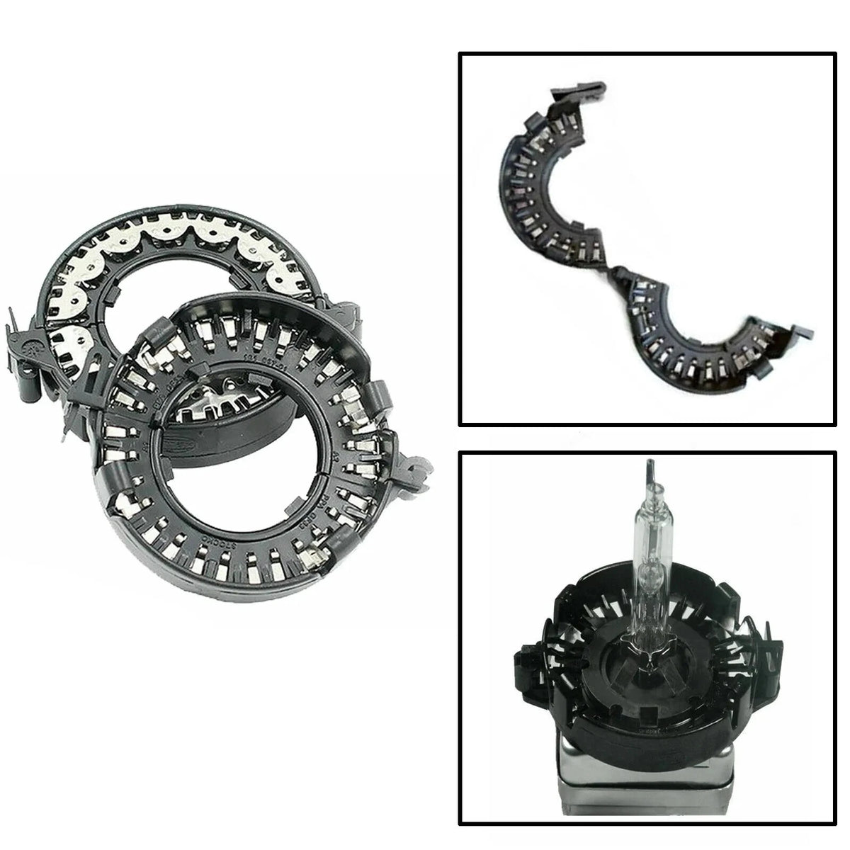 Set of 4 D1S D3S HID Bulb Holder Clip Rings Retainers Adapter Bracket