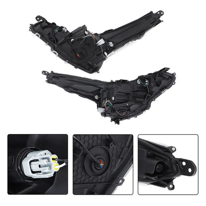 Set of 2 Projector Headlight Assemblies for Toyota Prius (2019–2022)