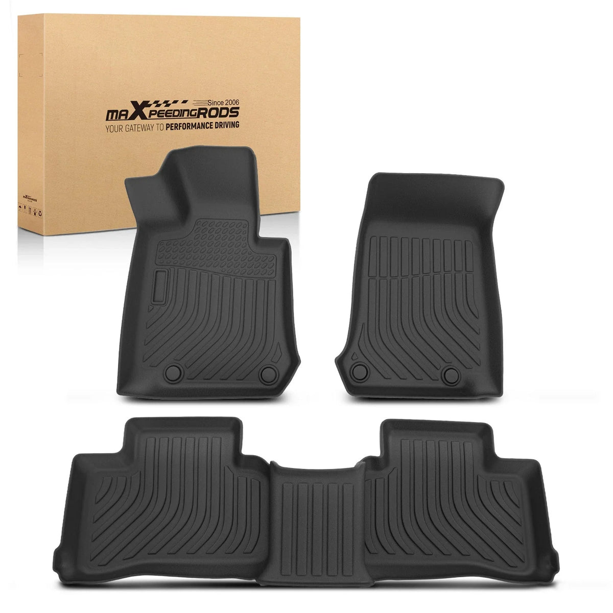 All-Weather Floor Mats for Mercedes-Benz GLC63 AMG (2016–2022) Black TPE