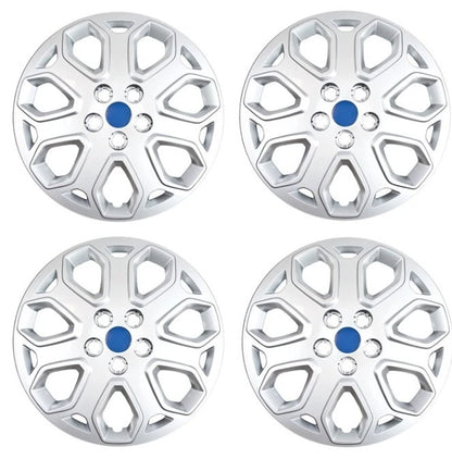 Set of 4 Snap On Silver 16" Wheel Hub Caps for Ford Focus (2012–2014) 46316S