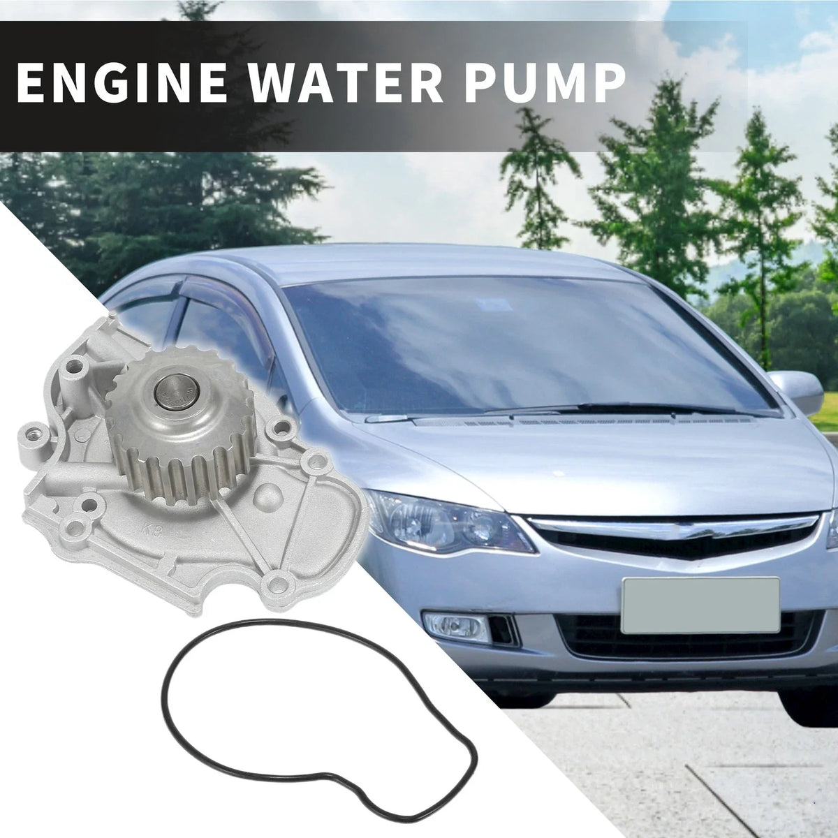 Water Pump for Honda Civic Acura Integra (No. 19200PT2003) with Rubber Ring Kit