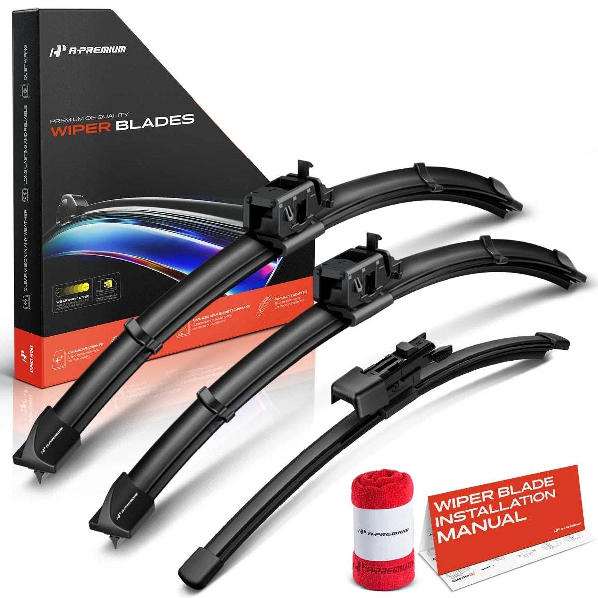 Set of 3 Windshield Wiper Blades for Mercedes G550 G63 AMG