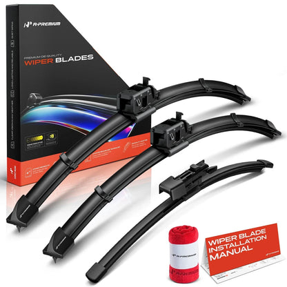 Set of 3 Windshield Wiper Blades for Mercedes G550 G63 AMG