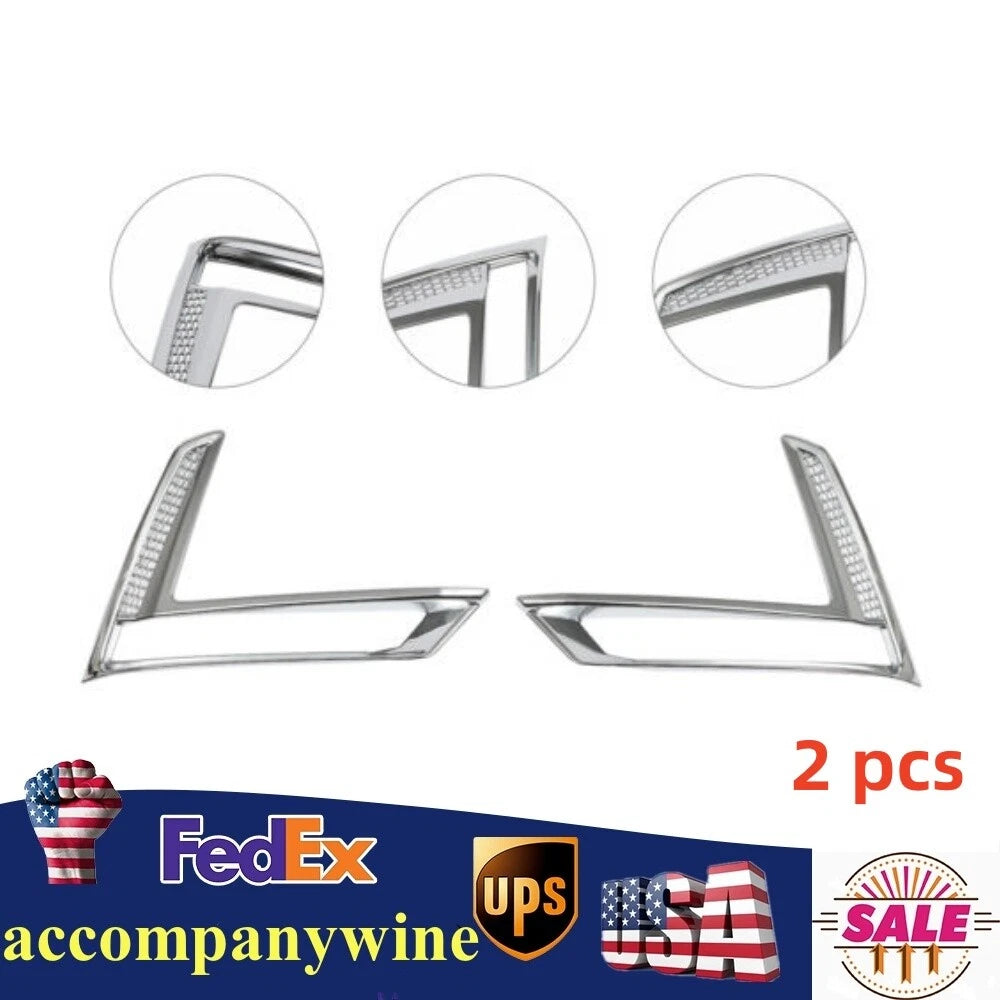 2X Front Fog Light Cover Trim for Honda CR-V (2023) Chrome ABS