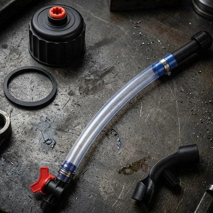 Fuel Filler Hose Kit for Racing (Includes Ball Valve, Hose Bender, Jug Cap)