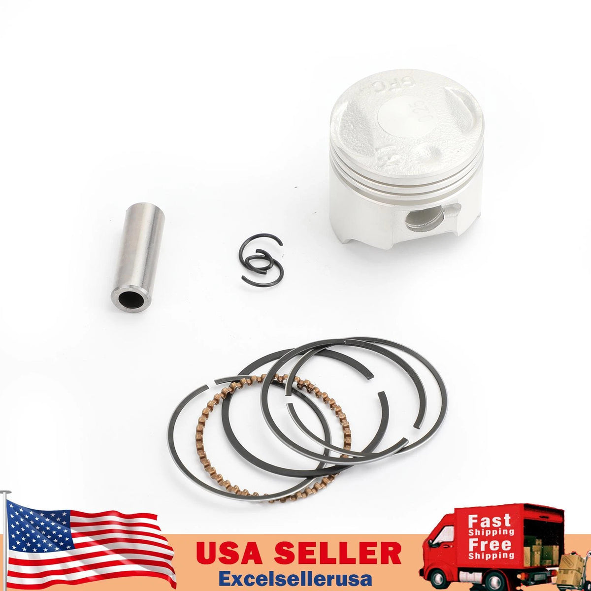 Piston Rings Pin Clips Kit +0.50 for Honda NCH50 Metropolitan (2013–2015) 13101-GFC-770