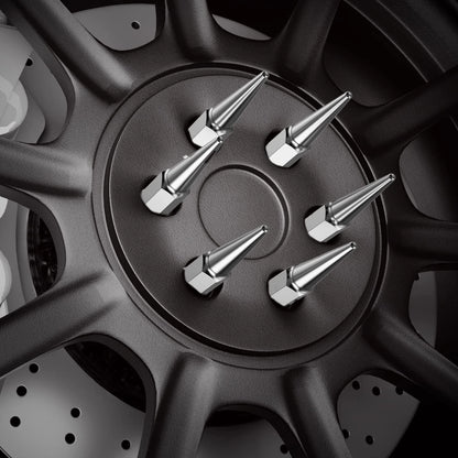 14mm x 1.5 Chrome Closed End Wheel Spike Lug Nuts for Chevy Silverado