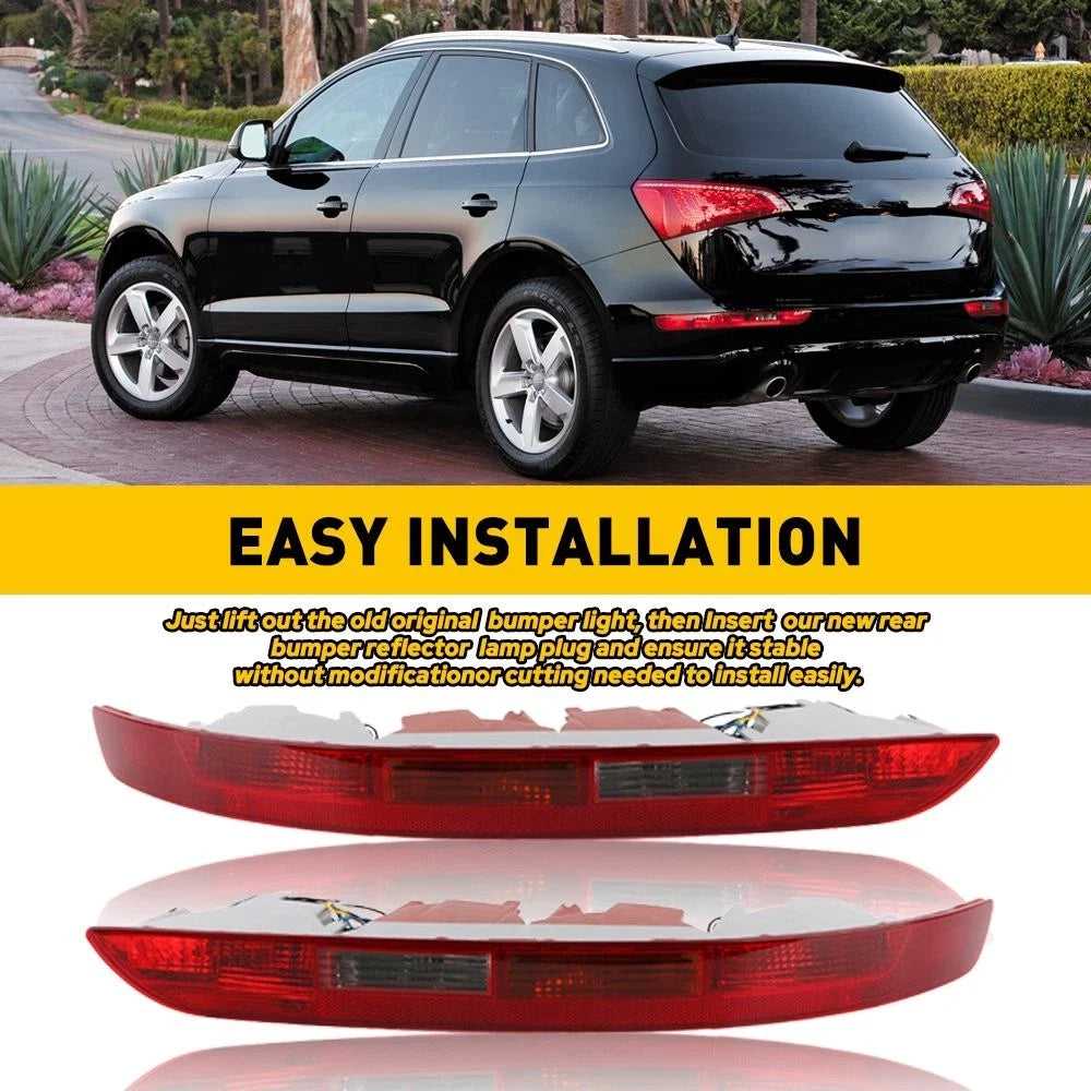 Set of 2 Rear Bumper Reflector Fog Light Lamps for Audi Q5 (2009–2016)